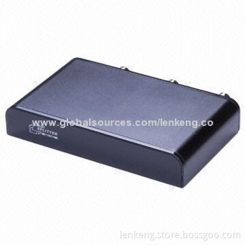 1 to 2-port SDI Splitter, Supports SD-SDI (270Mbps), HD-SDI (1.485Gbps) and 3G-SDI (2.97Gbps)